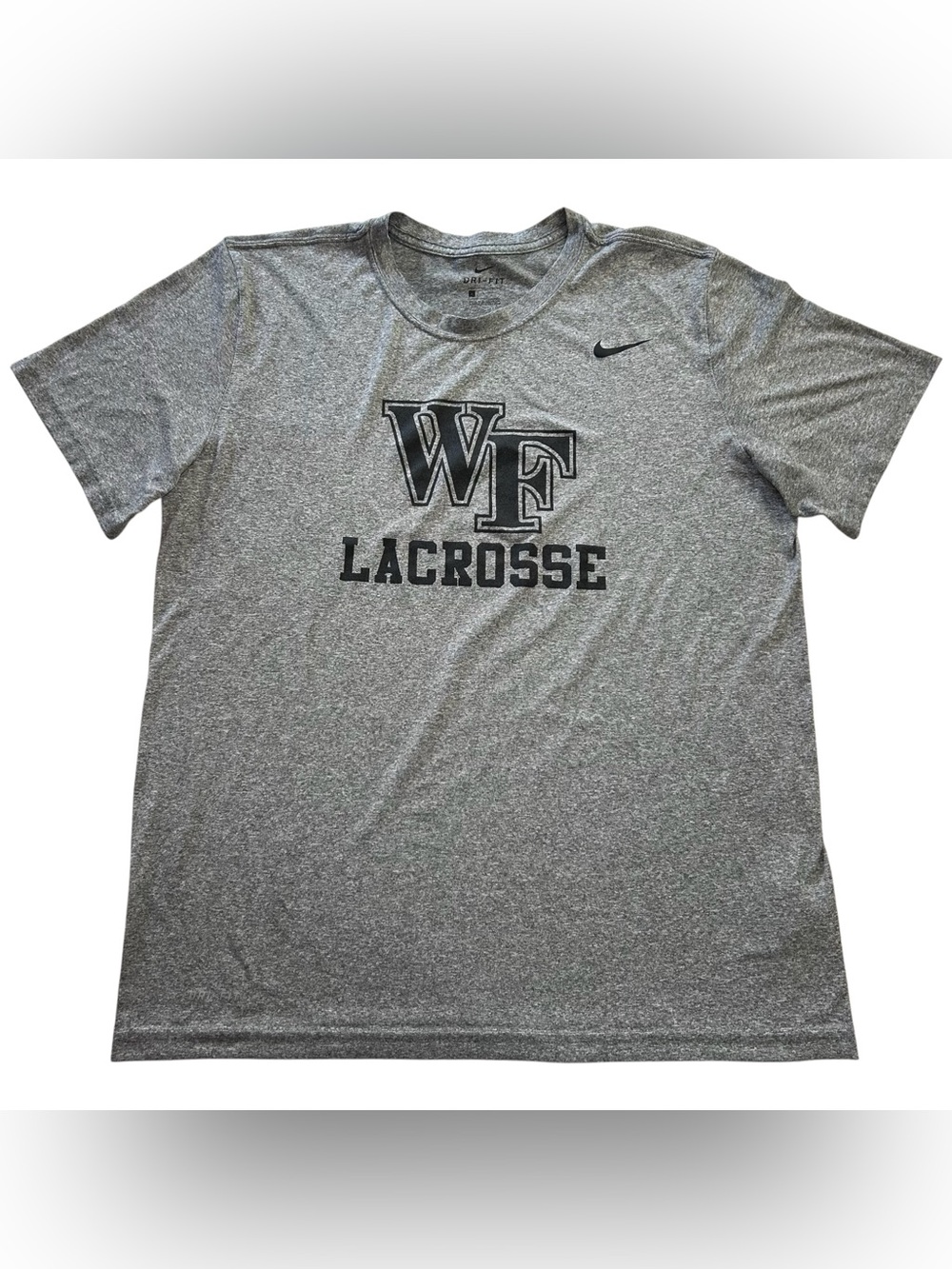 Nike Wake Forest Demon Deacons Club Lacrosse TEAM ISSUED Men’s T-Shirt Gray sz L